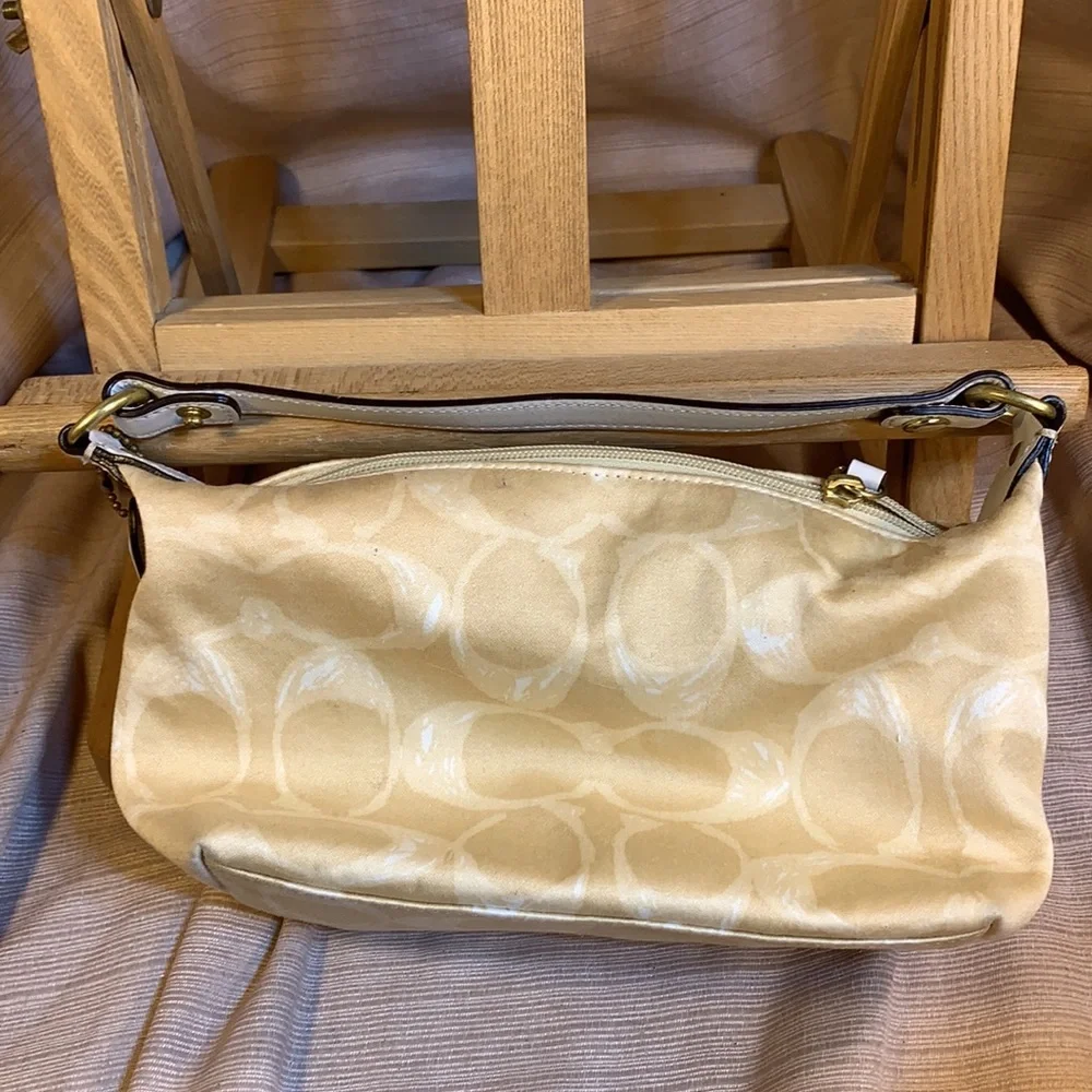 NWOT Coach leather/canvas mini bag w/tag EC